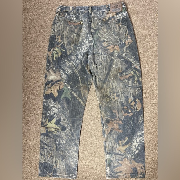 Vintage 90s men’s Camo denim Wrangler Pants 36x32 - Picture 6 of 10